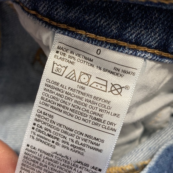 Old Navy jeans boyfriend Adele distressed patchwork tie dye size 0 stretch - Picture 10 of 10